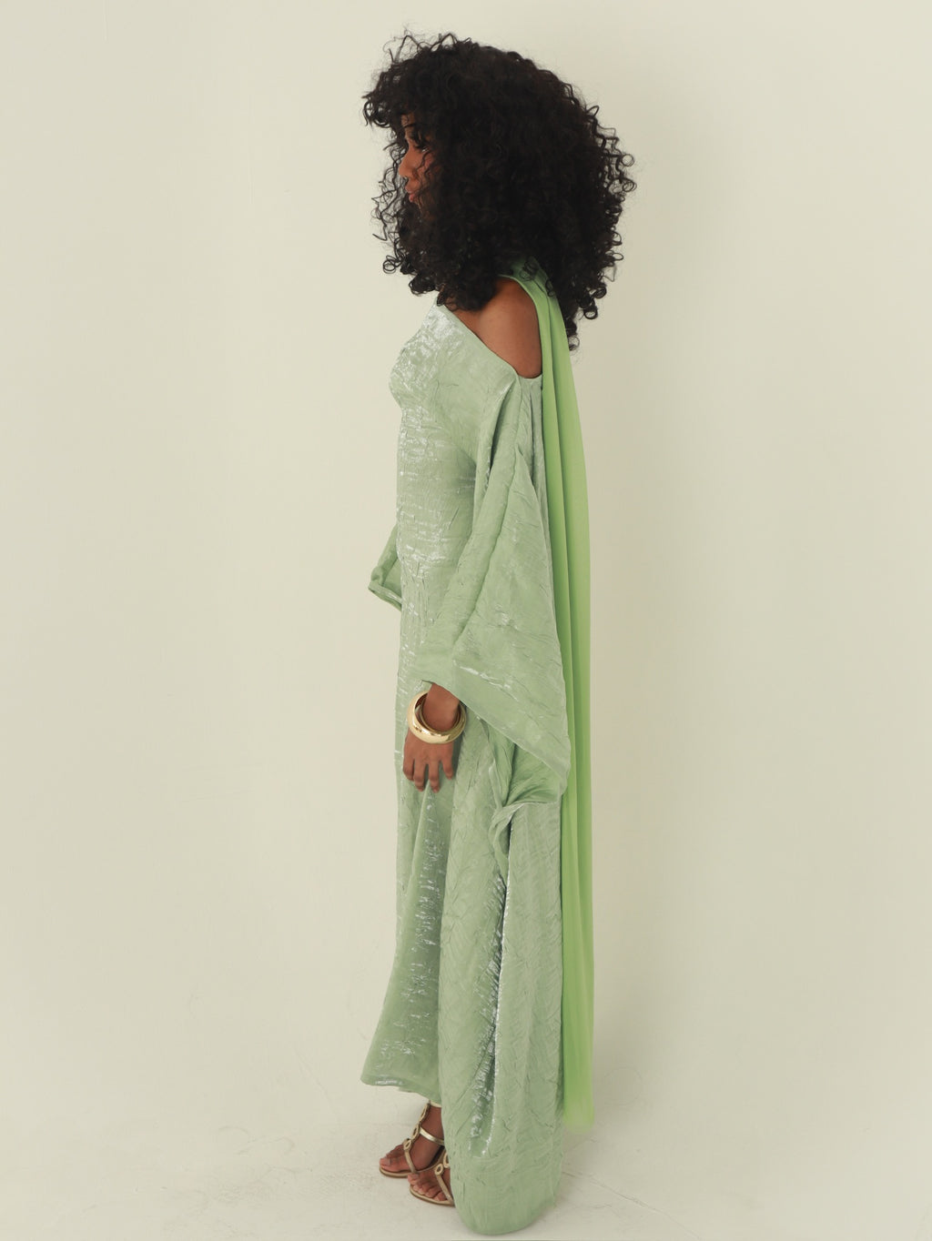 Mint Almyra Dress with Neck Scarf