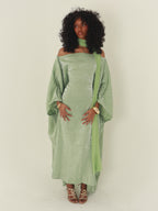 Mint Almyra Dress with Neck Scarf