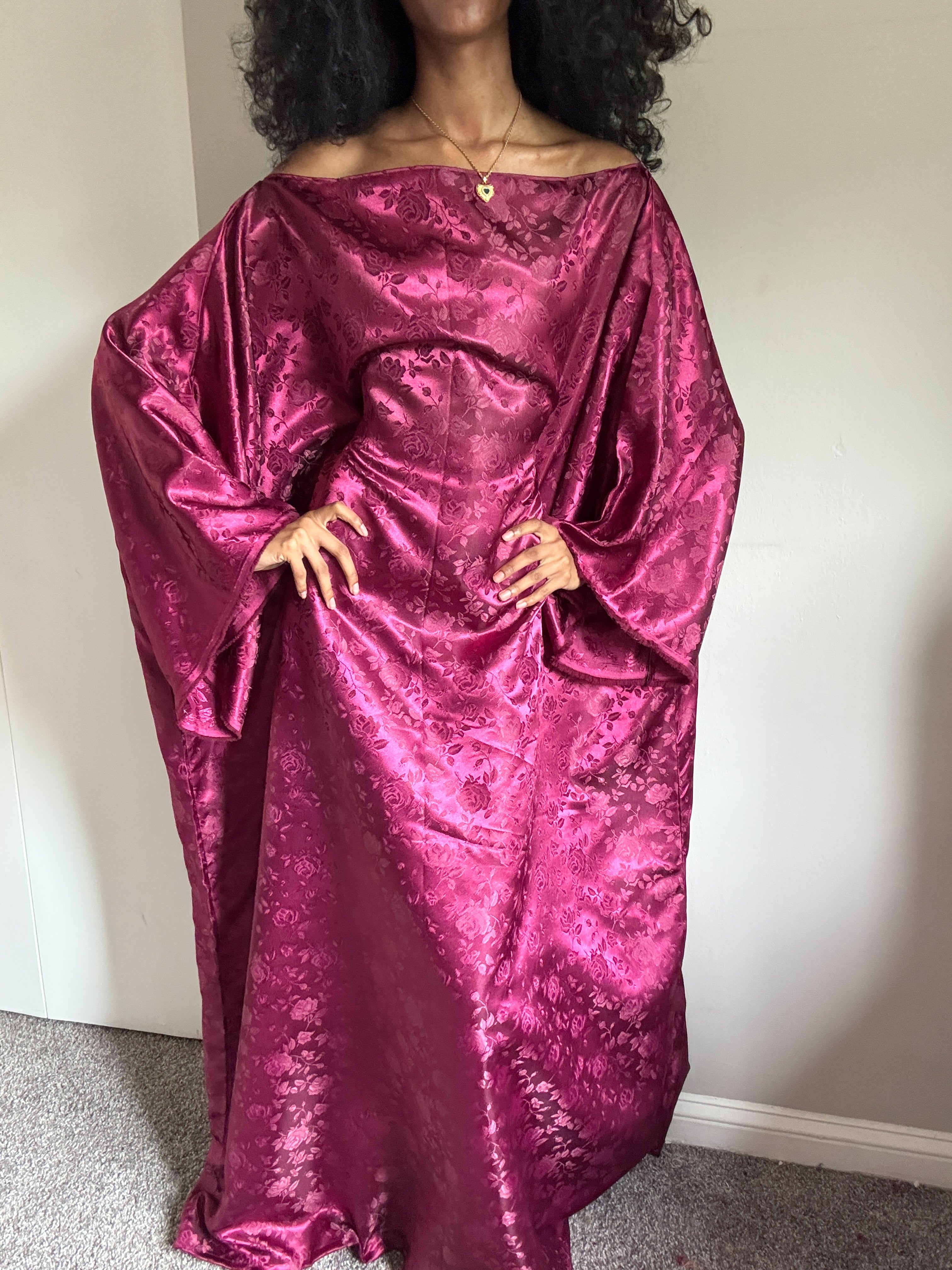 Red Jacquard Almyra Dress