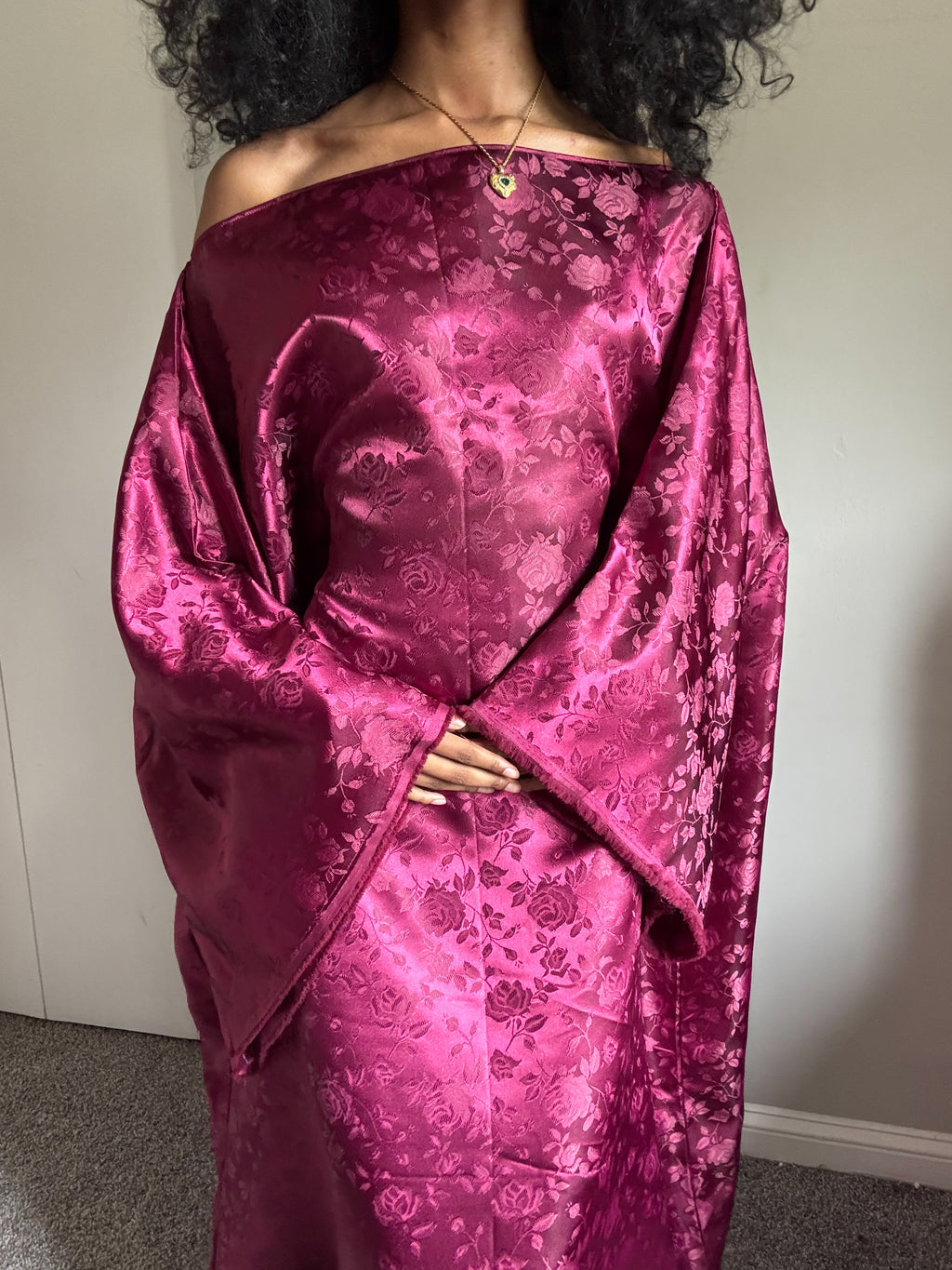 Red Jacquard Almyra Dress