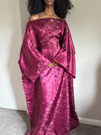 Red Jacquard Almyra Dress