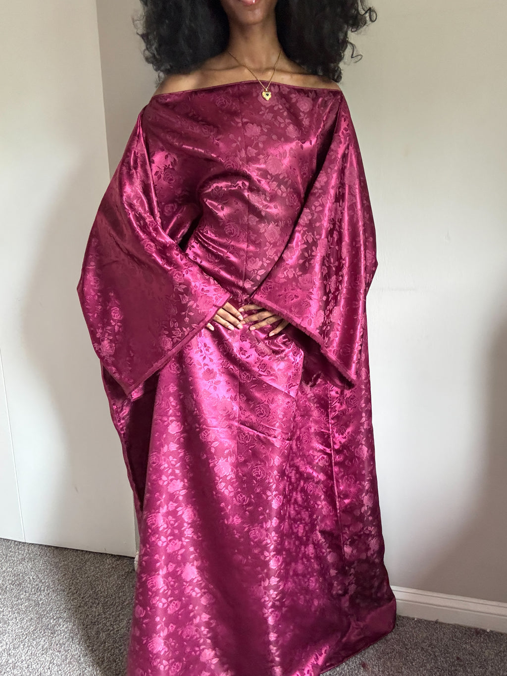 Red Jacquard Almyra Dress
