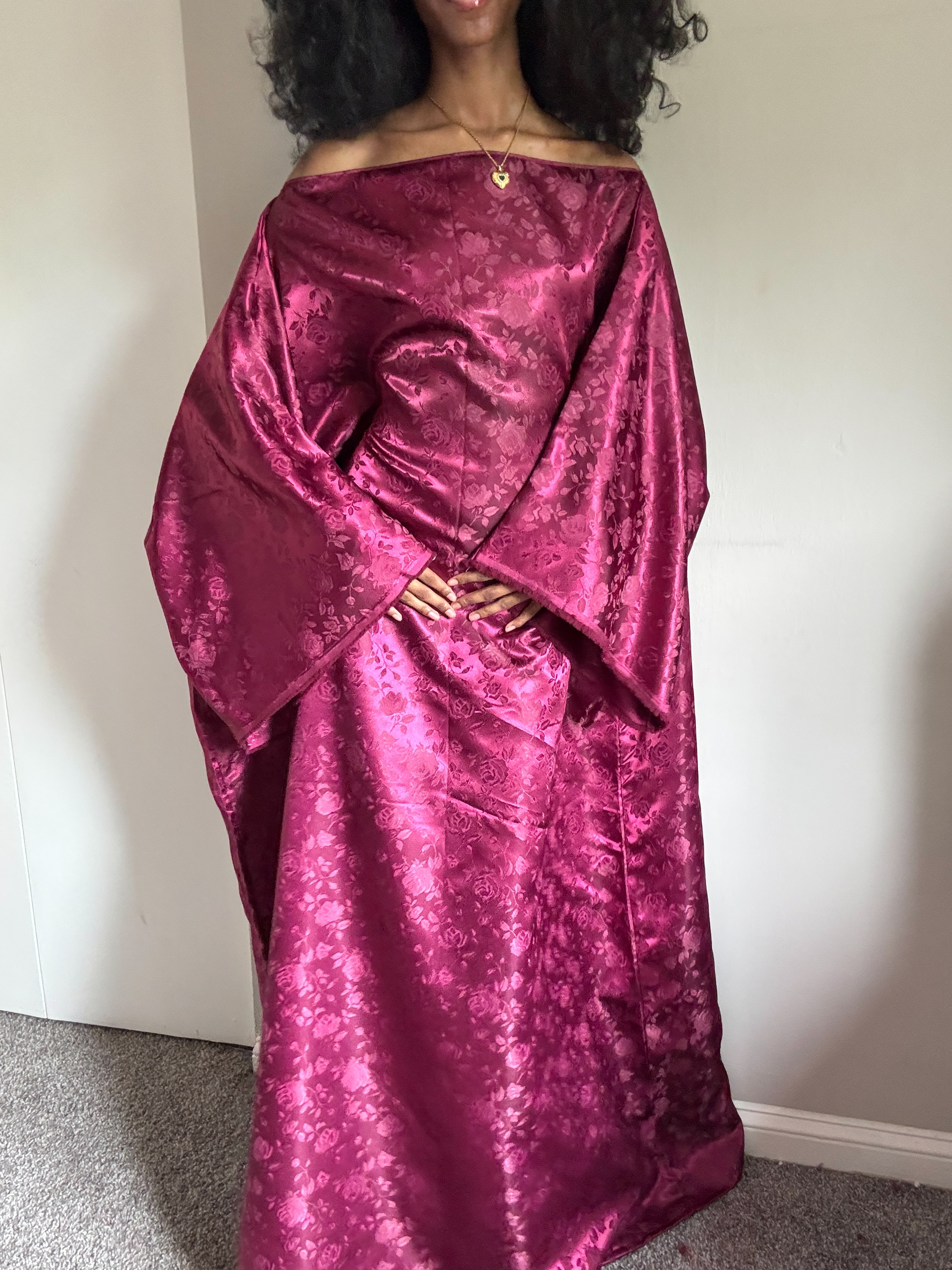 Red Jacquard Almyra Dress