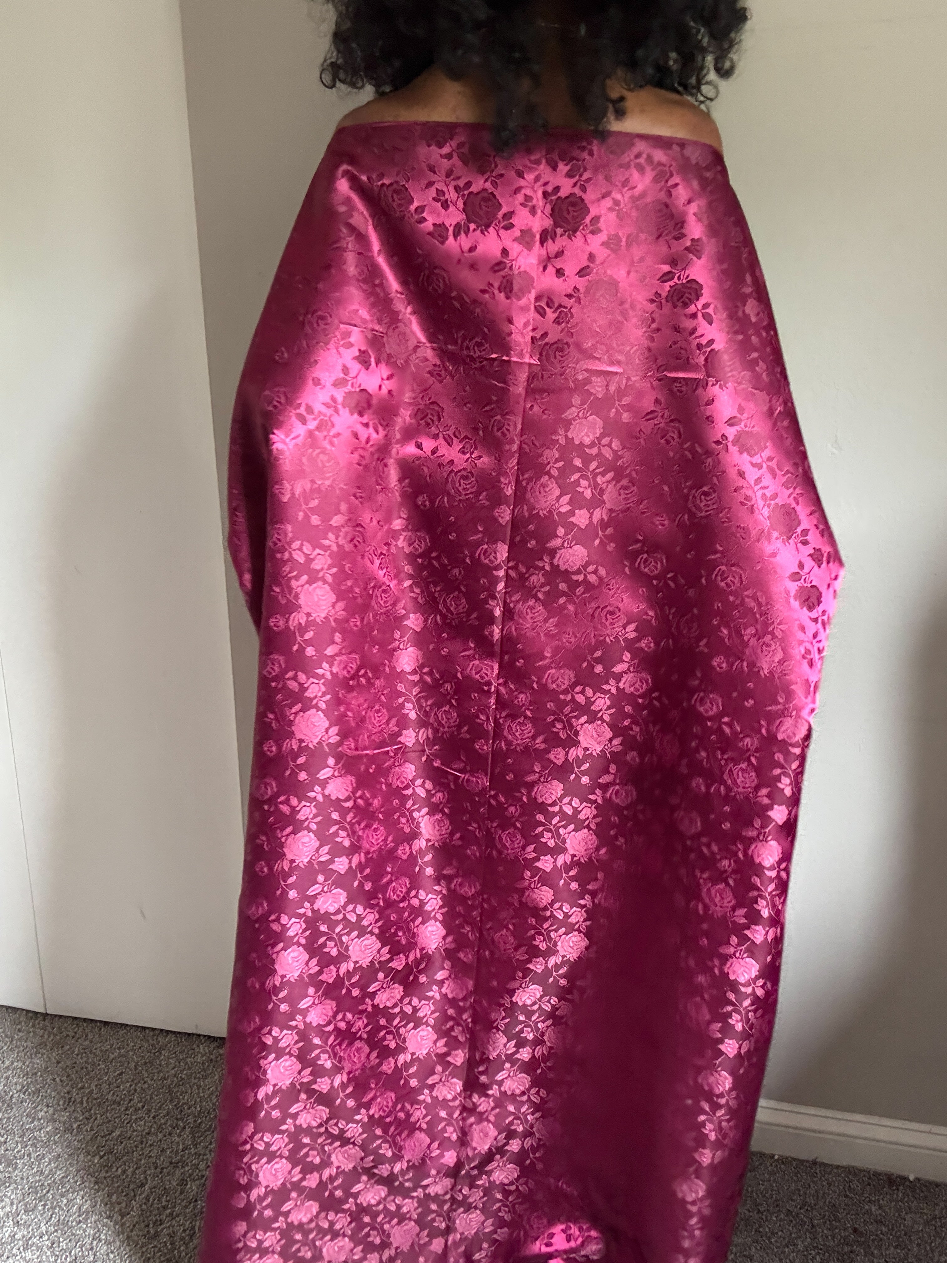 Red Jacquard Almyra Dress