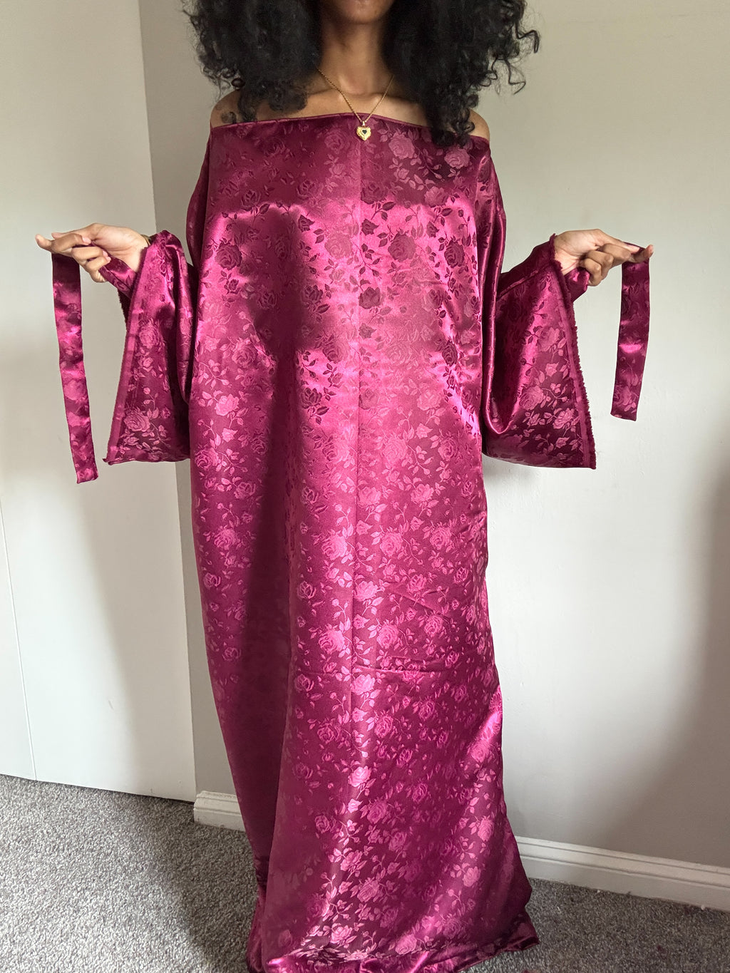 Red Jacquard Almyra Dress