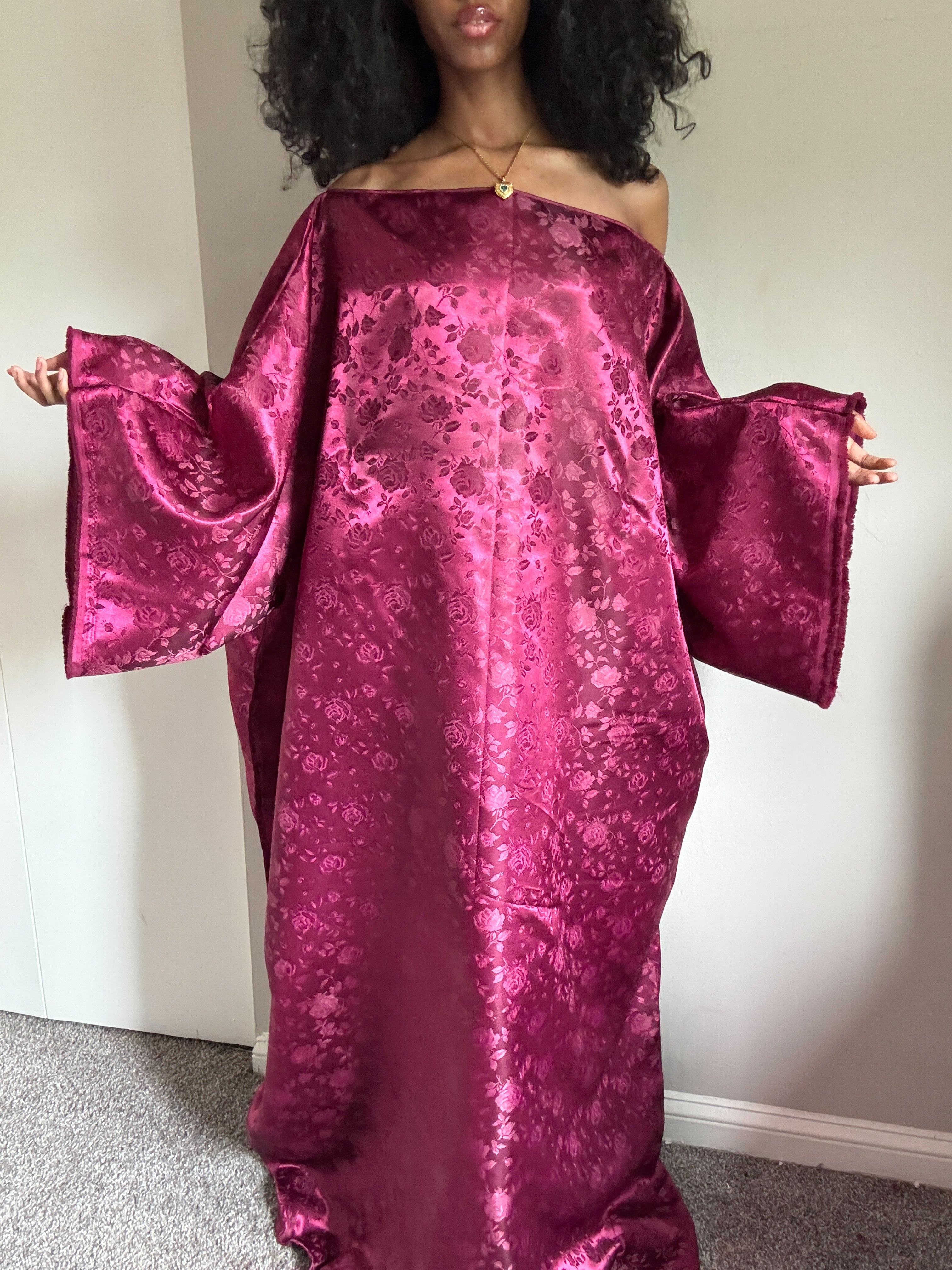 Red Jacquard Almyra Dress