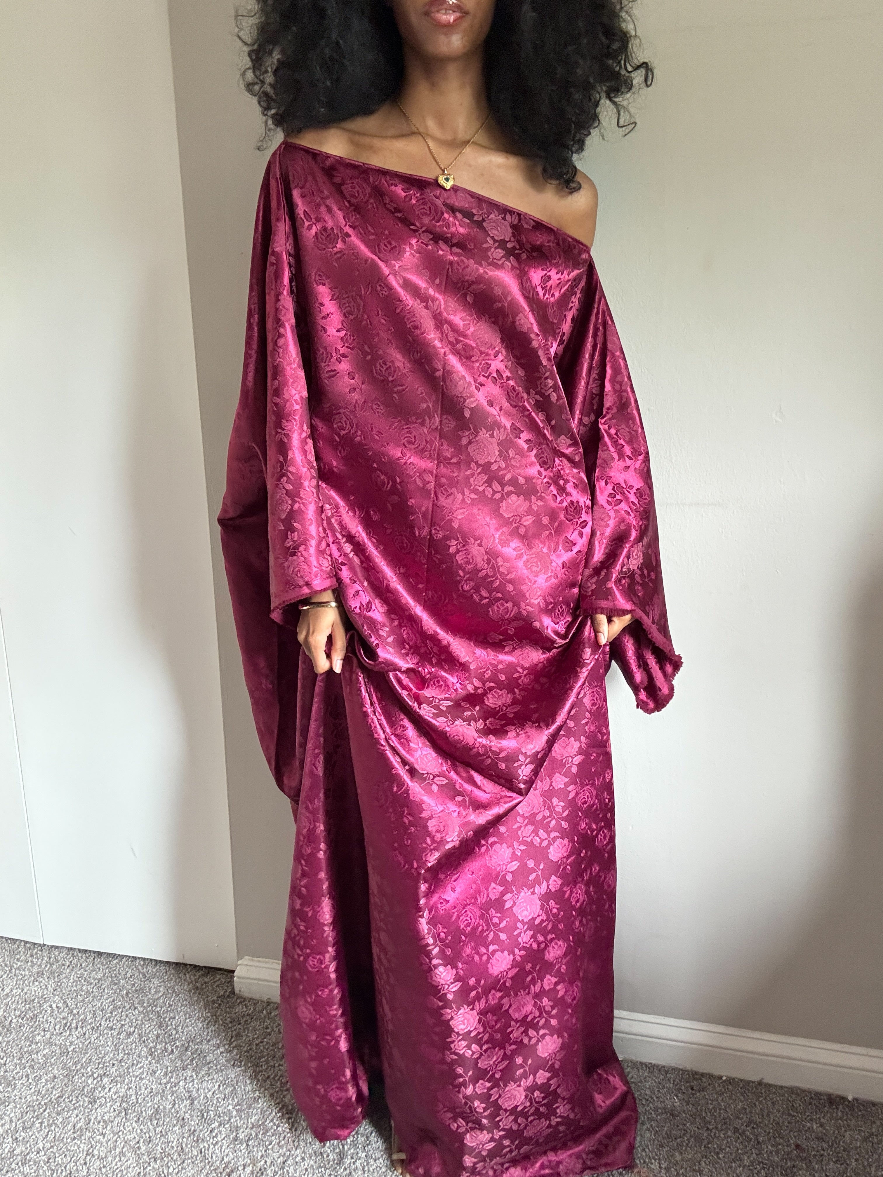 Red Jacquard Almyra Dress
