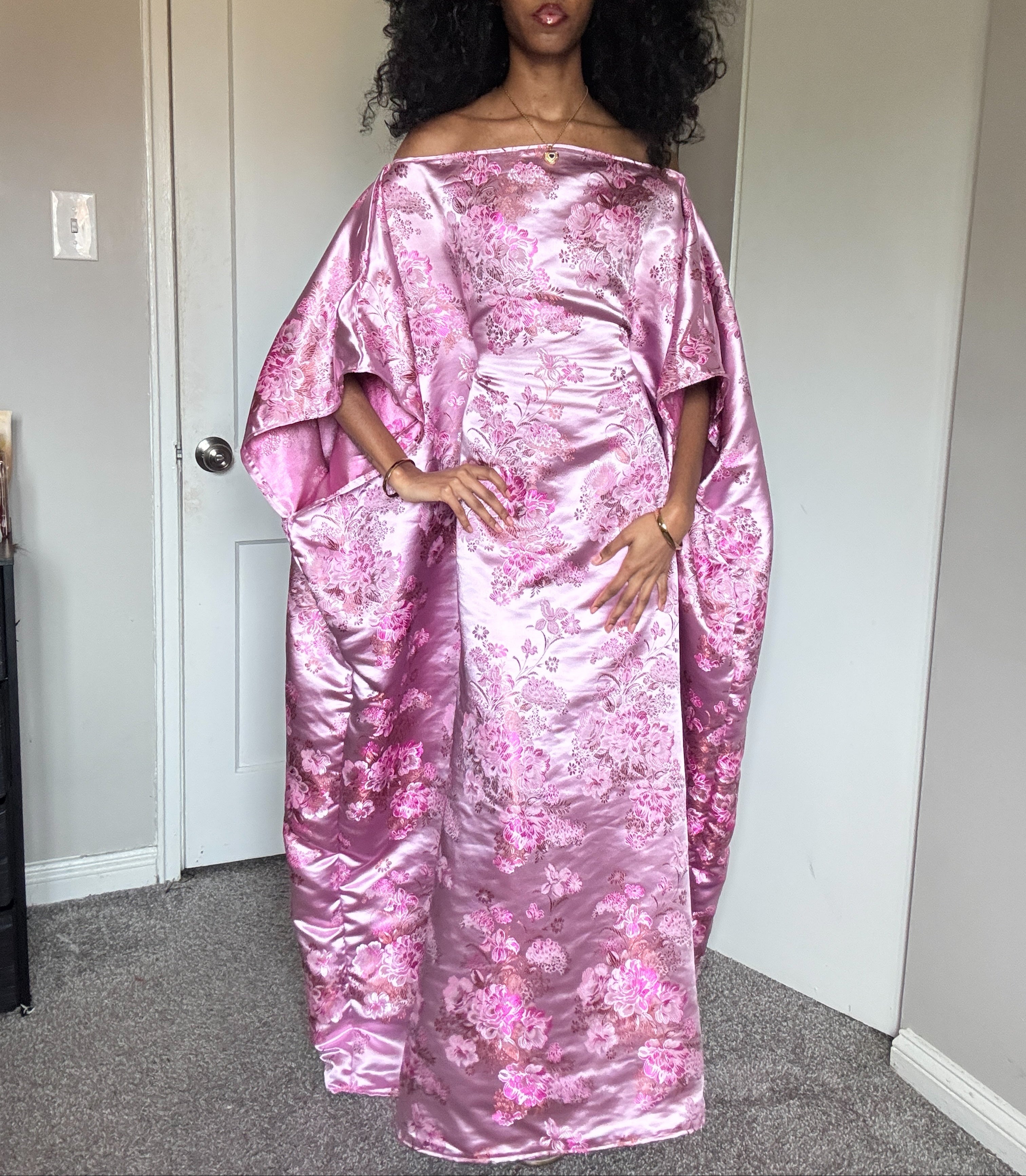 Silky Pink Maxi Almyra Dress