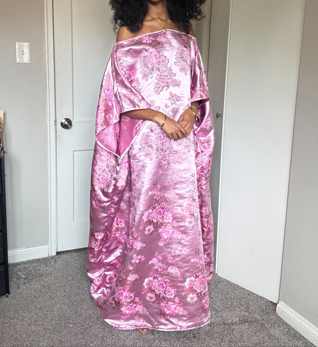 Silky Pink Maxi Almyra Dress
