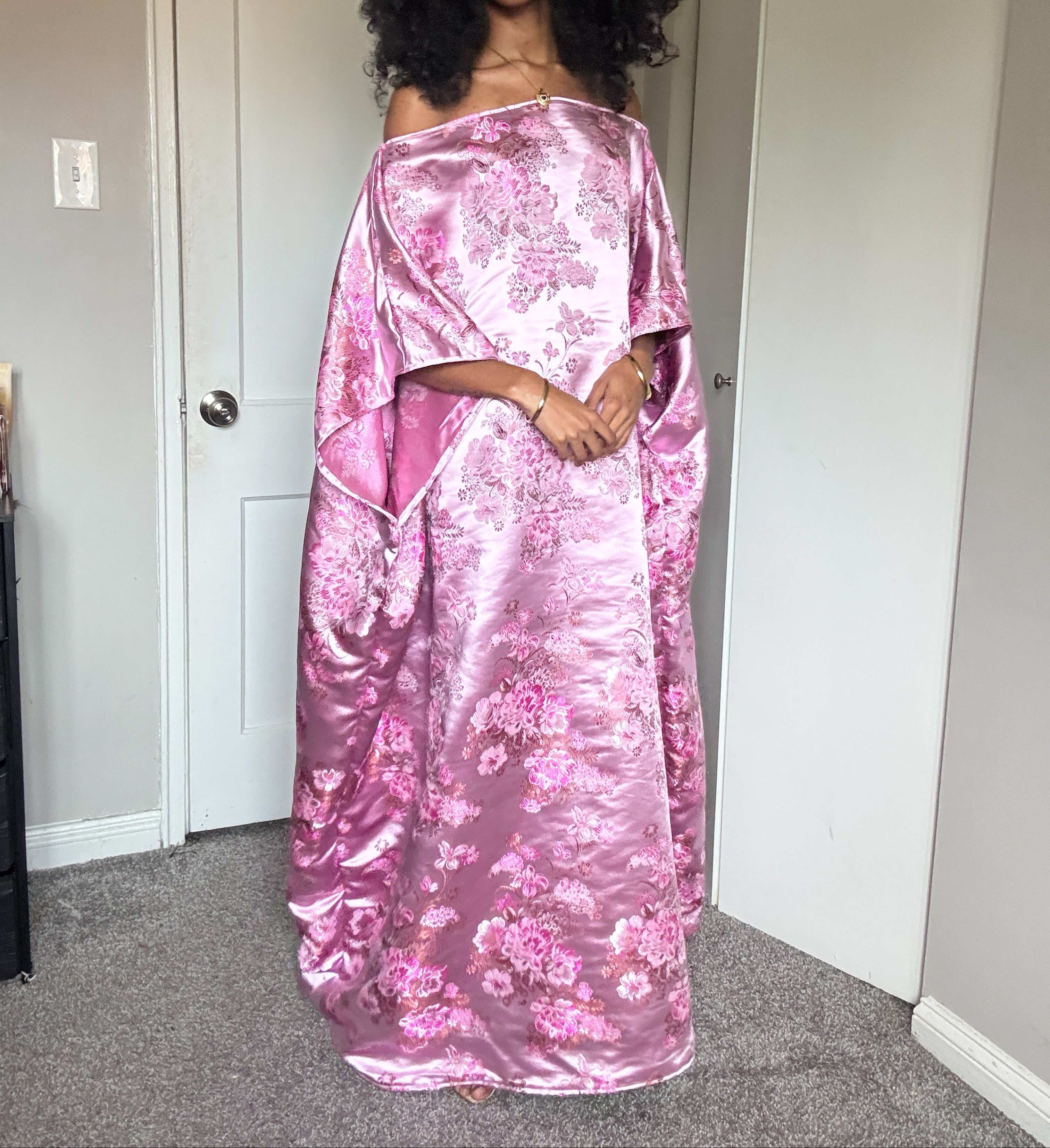 Silky Pink Maxi Almyra Dress