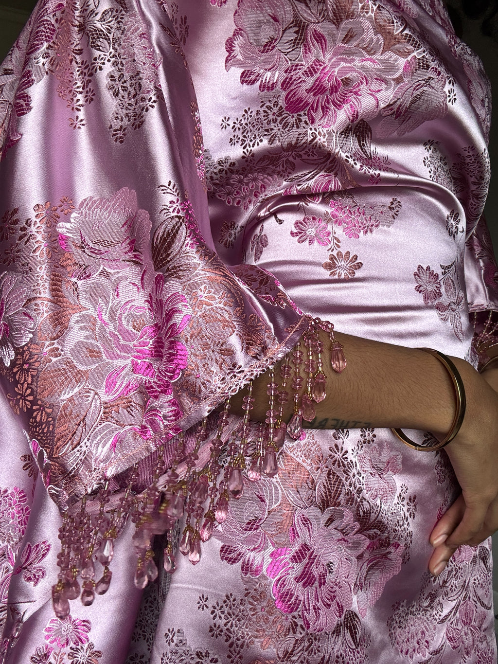 Silky Pink Mini Rhinestone Almyra Dress