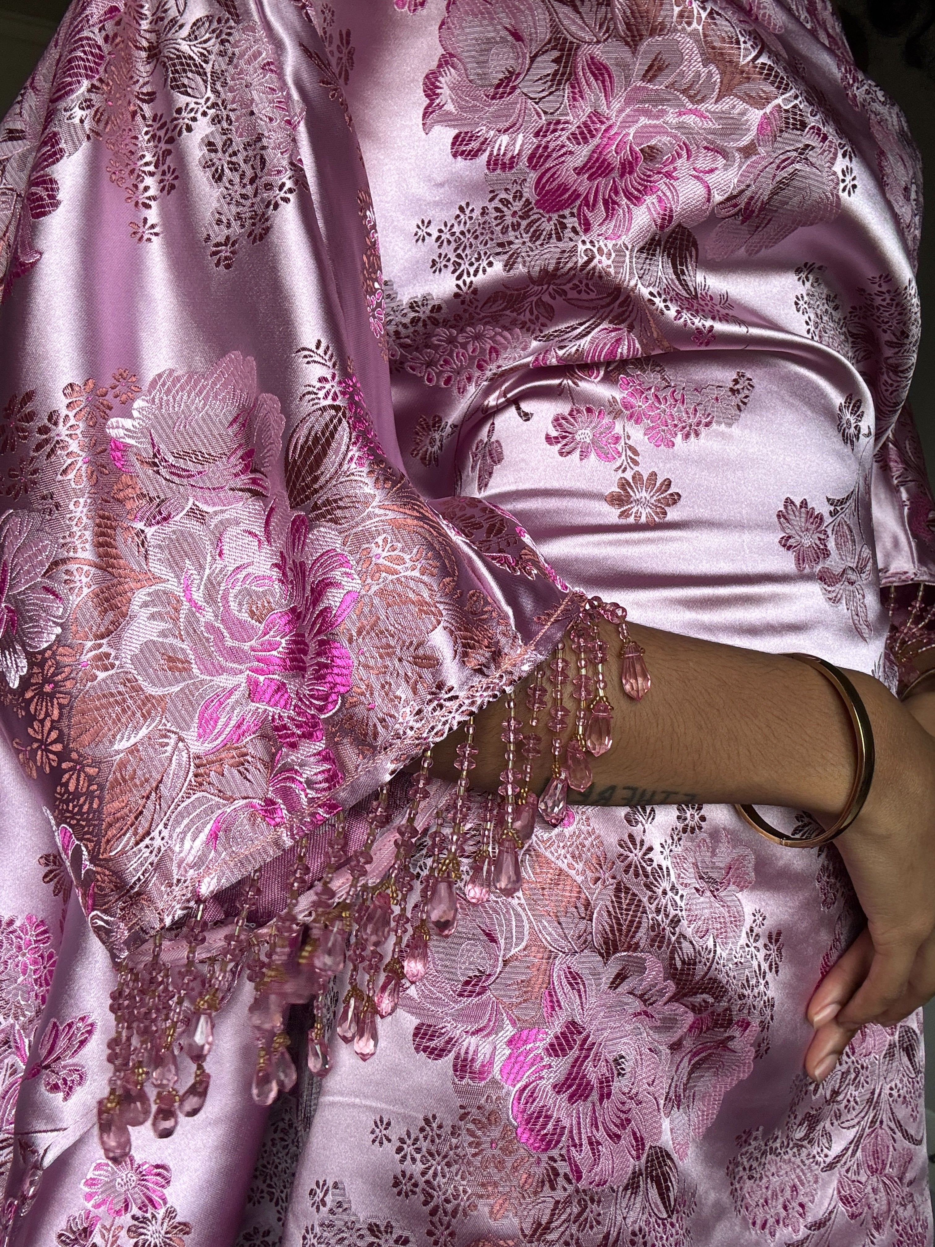 Silky Pink Mini Rhinestone Almyra Dress