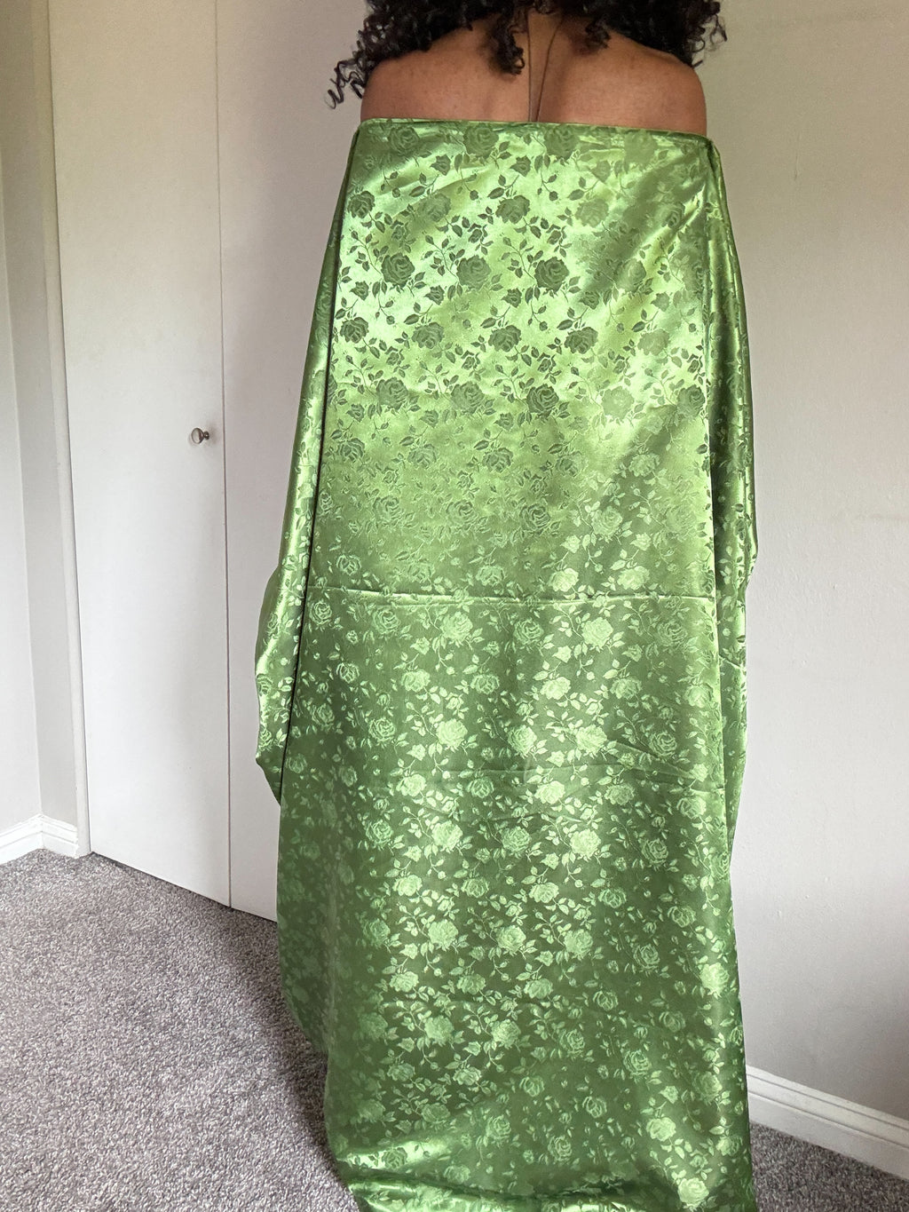 Green Jacquard Almyra Dress