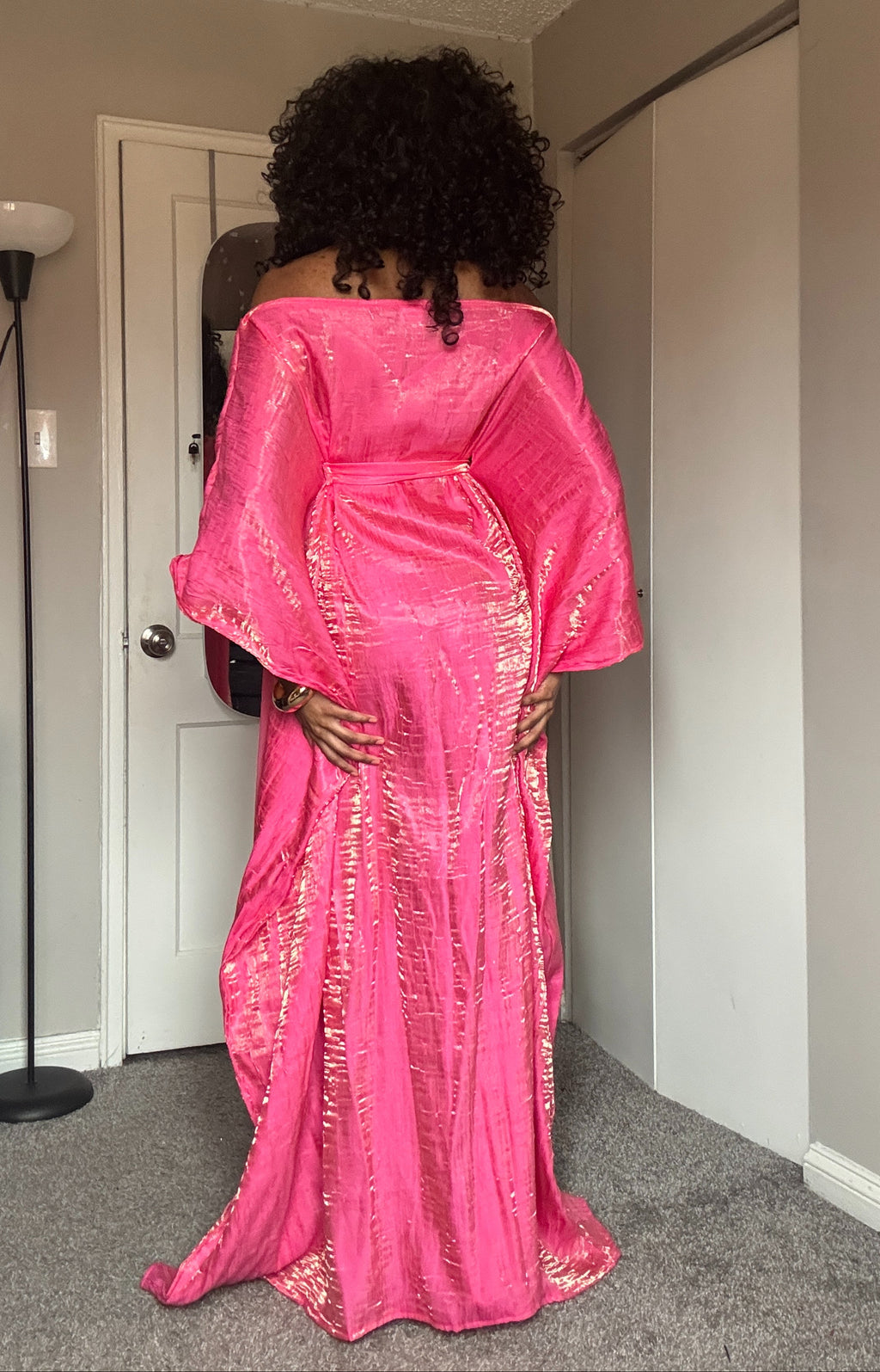 BubbleGum Pink Almyra Dress Scarf Set