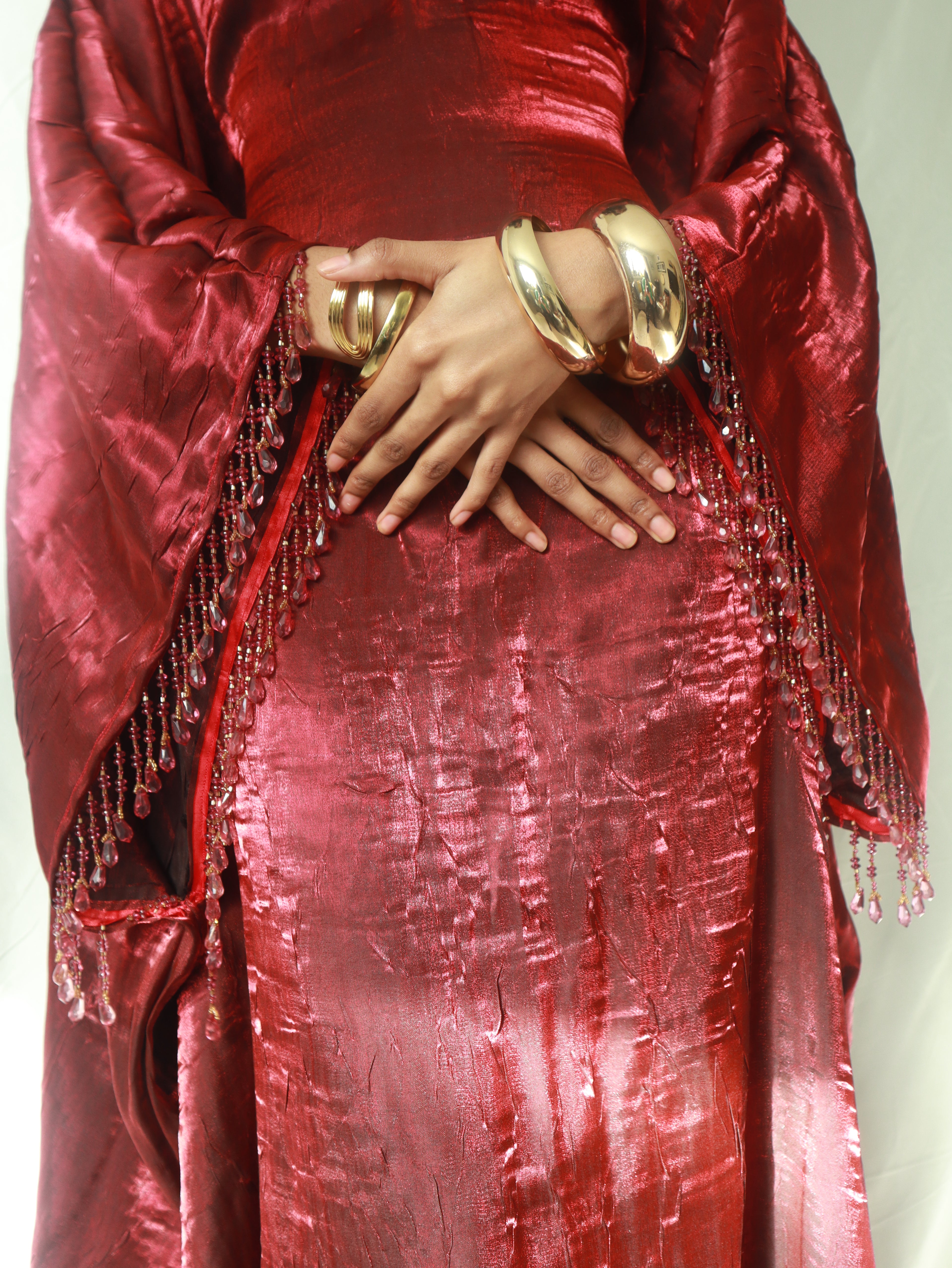 Beaded Almyra Dress & Scarf Set