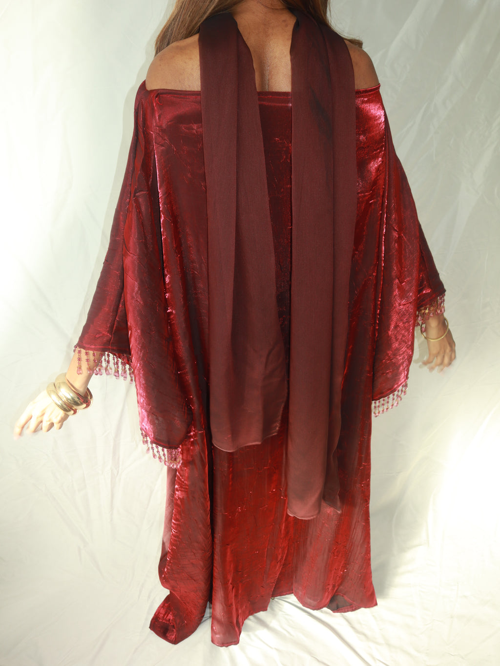 Beaded Almyra Dress & Scarf Set