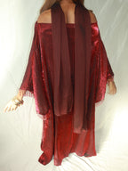 Beaded Almyra Dress & Scarf Set