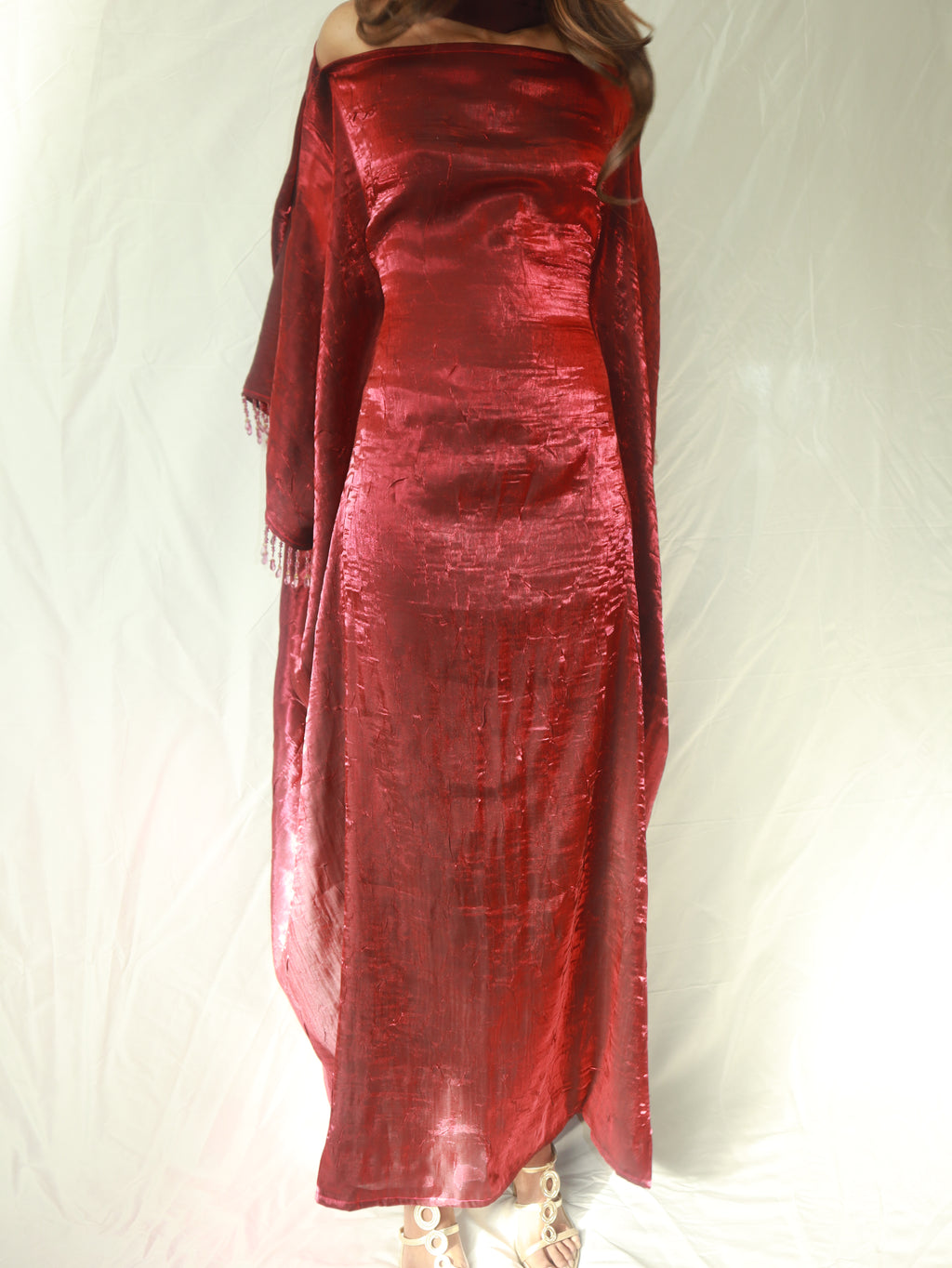 Beaded Almyra Dress & Scarf Set