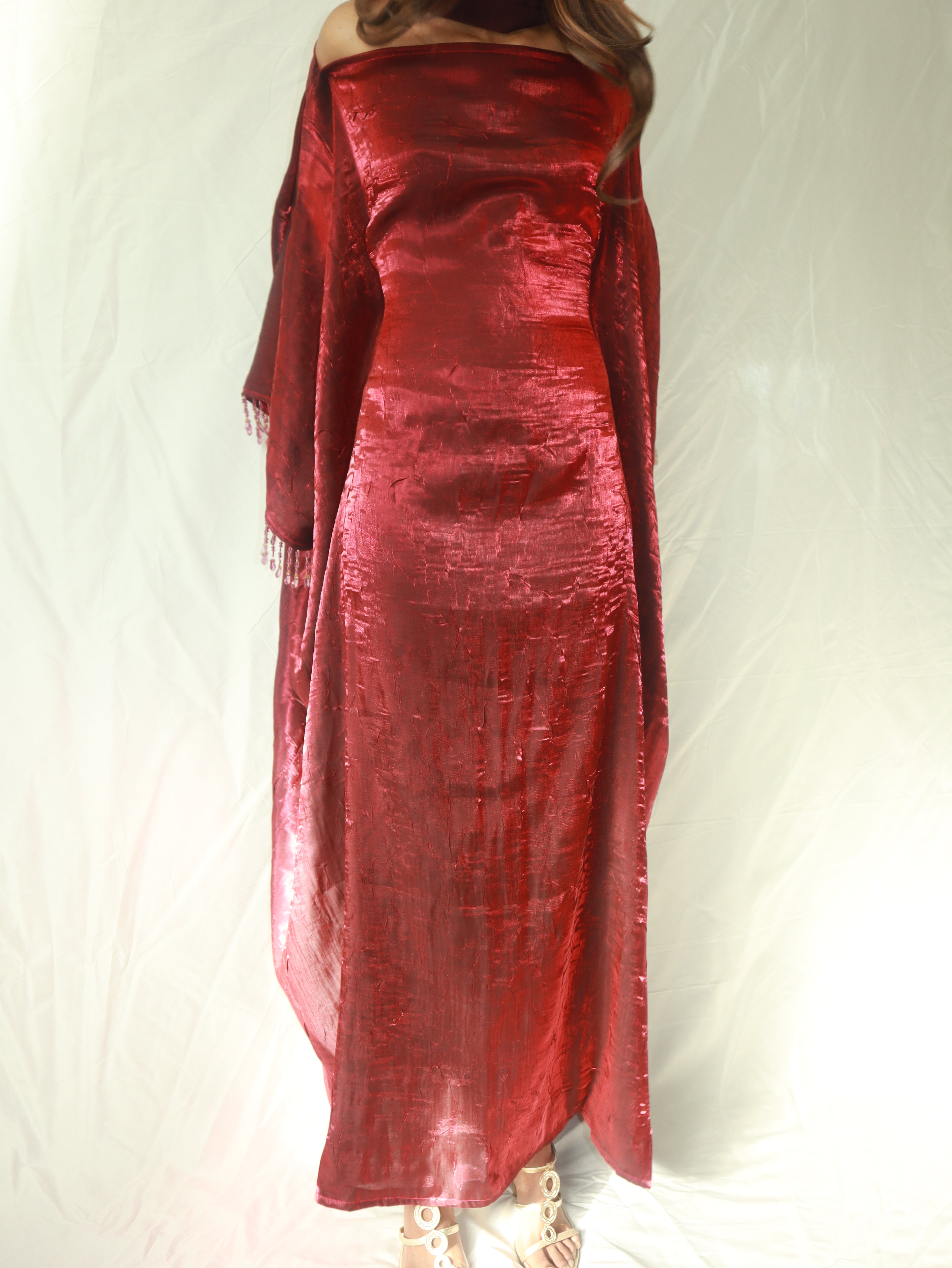 Beaded Almyra Dress & Scarf Set