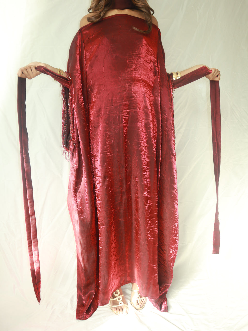 Beaded Almyra Dress & Scarf Set