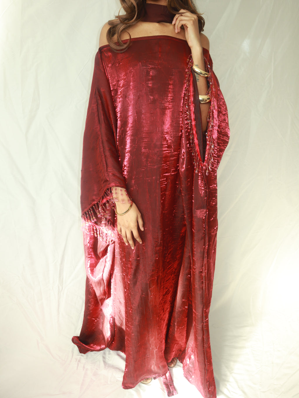 Beaded Almyra Dress & Scarf Set