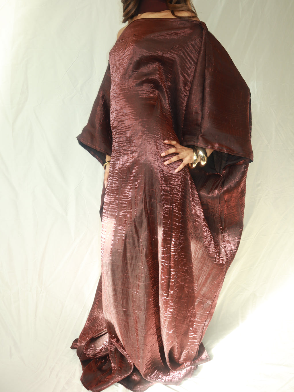 Brown Almyra Dress & Scarf Set
