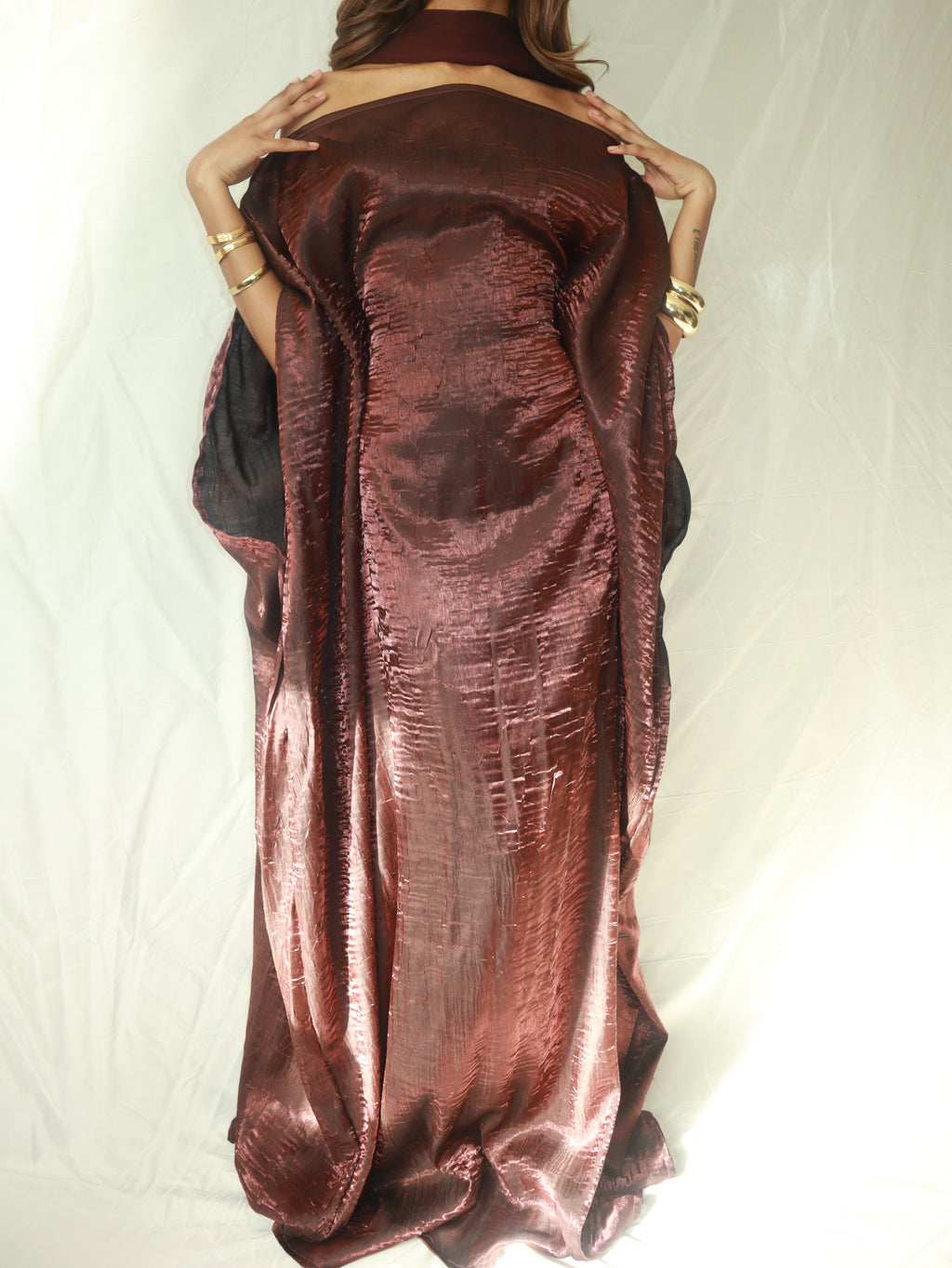 Brown Almyra Dress & Scarf Set