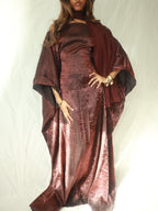 Brown Almyra Dress & Scarf Set