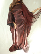 Brown Almyra Dress & Scarf Set